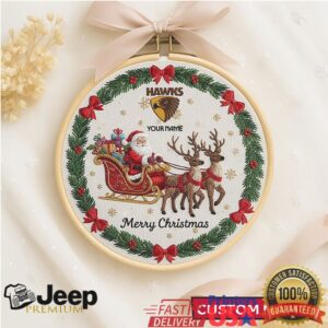 Personalized Christmas Ornament Custom Name Embroidery Hoop