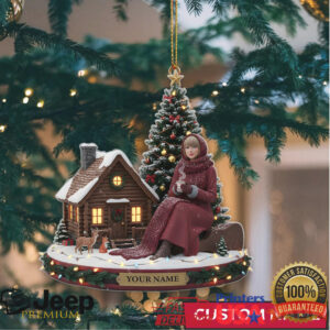 Personalized Cozy Cabin Christmas Ornament Custom name