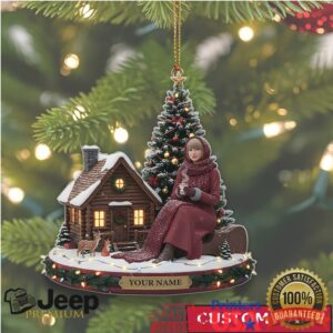 Personalized Cozy Cabin Christmas Ornament Custom name