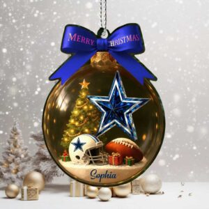 Personalized Dallas Cowboys Christmas Ornament