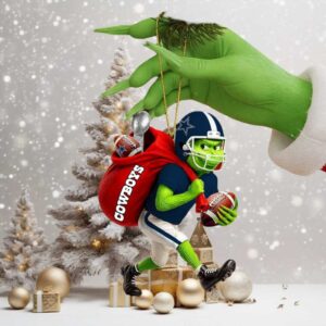 Personalized Dallas Football Team Cowboys Grinch Christmas Ornament Gift Decor.jfif