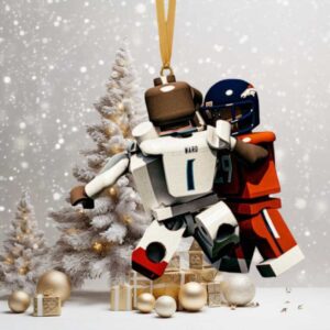 Personalized Denver Broncos Football Team Ornament