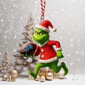 Personalized Detroit Football Team Lions Grinch Ornament.jfif