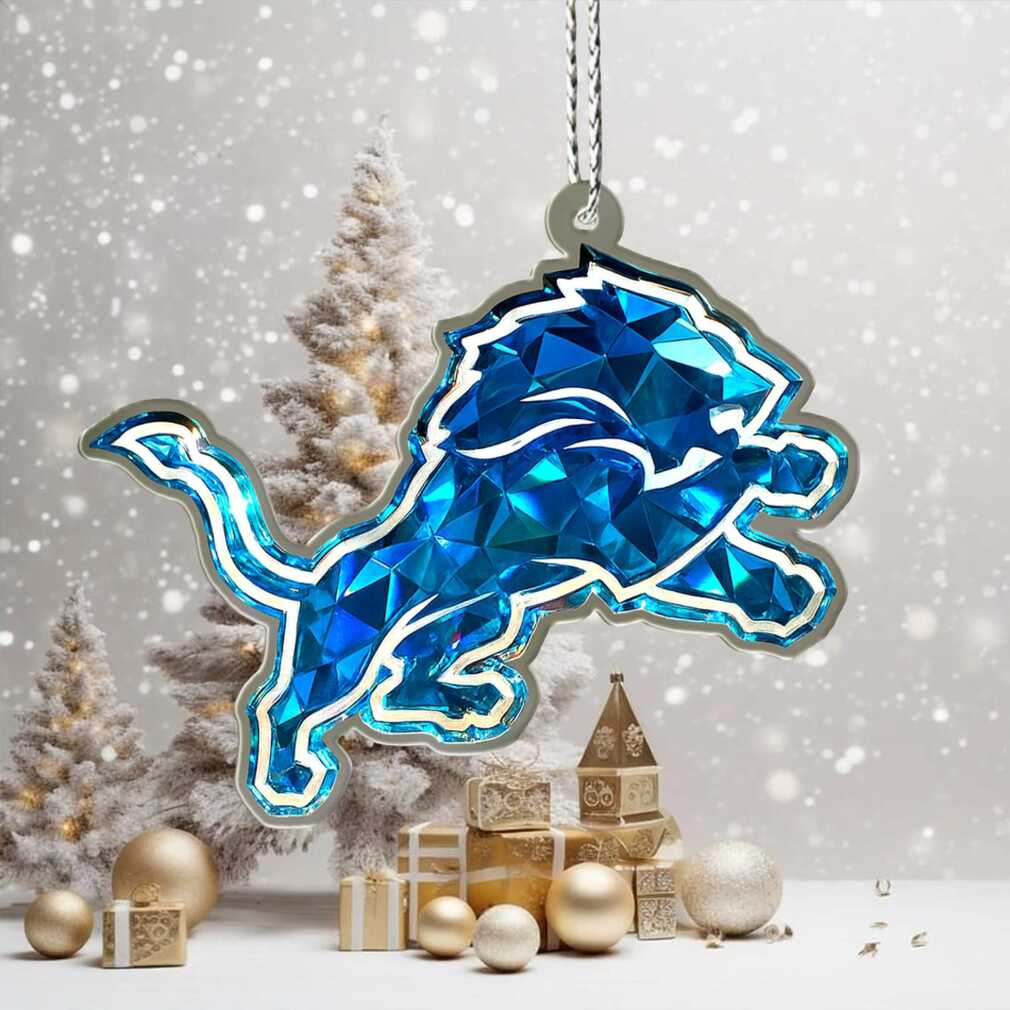Personalized Detroit Lions Football Christmas Ornament Personalized Detroit Lions Football Christmas Ornament