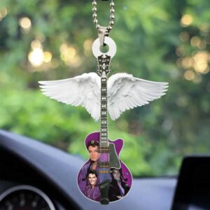 Personalized Elvis Guitar Wings Car Hanging Ornament