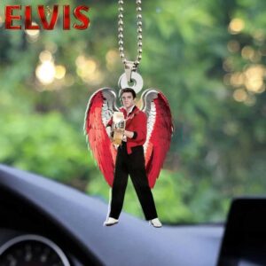 Personalized Elvis Presley Angel Wings Memorial Ornament