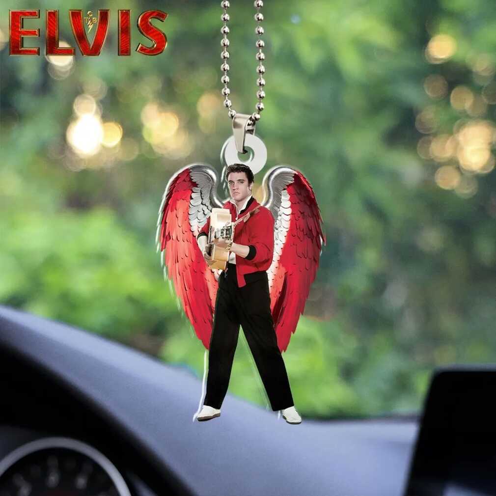 Personalized Elvis Presley Angel Wings Memorial Ornament Personalized Elvis Presley Angel Wings Memorial Ornament