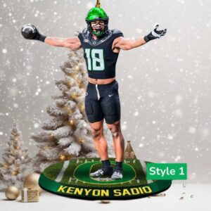 Personalized Football Player Christmas Ornament