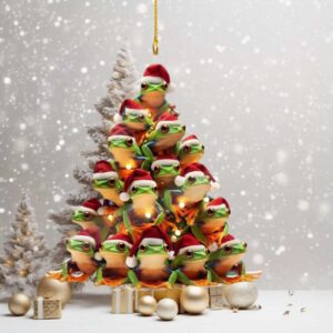 Personalized Frogs Family Christmas Ornament 2025