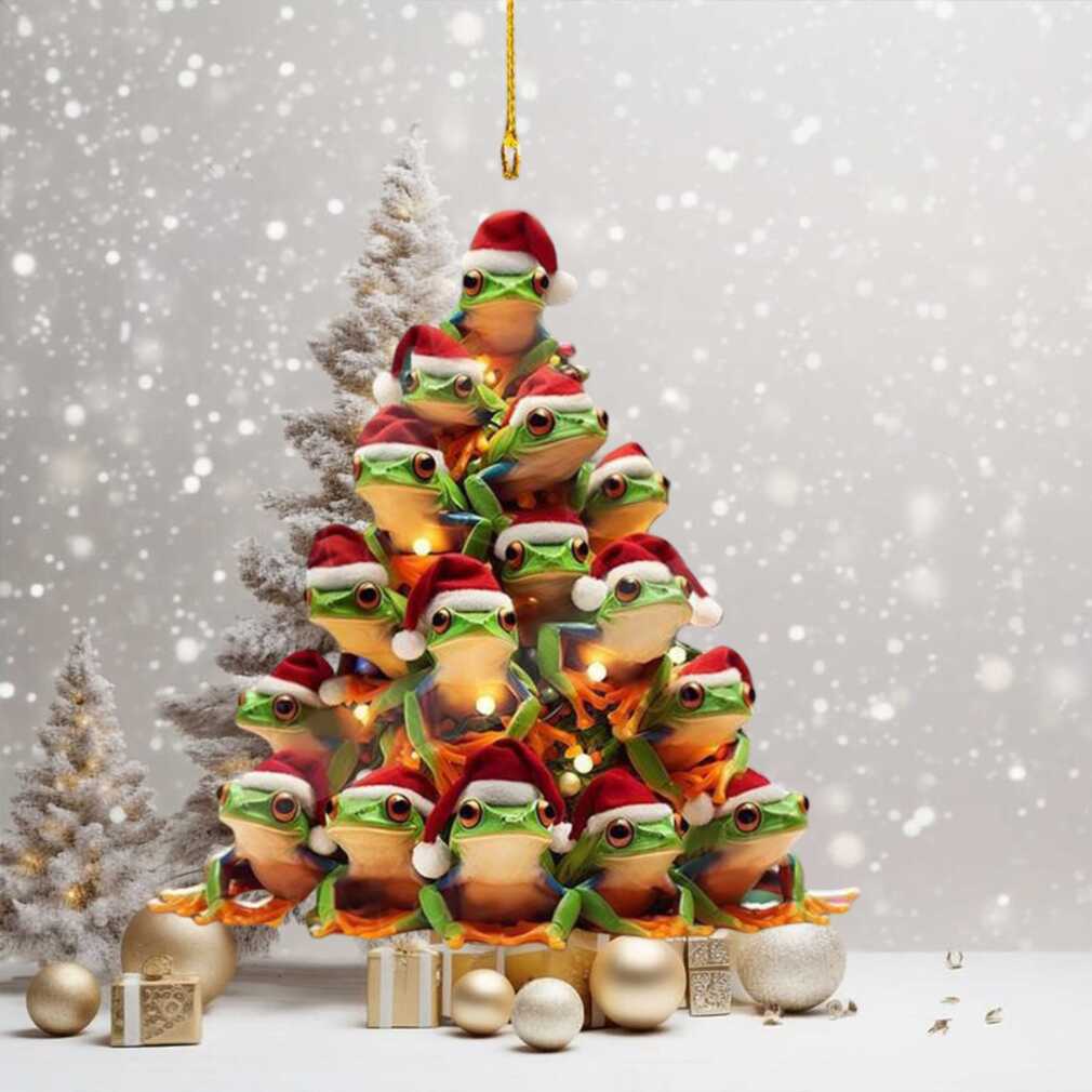 Personalized Frogs Family Christmas Ornament 2025 Personalized Frogs Family Christmas Ornament 2025