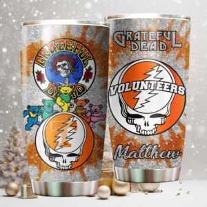 Personalized Grateful Dead Dancing Bears & Stealie Tumbler