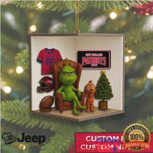 Personalized Grinch Football Ornament with Custom Name