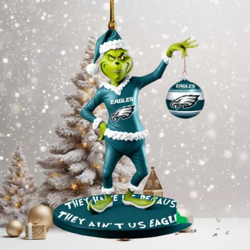Personalized Grinch Philadelphia Football Team Eagles Christmas Ornament Personalized Grinch Philadelphia Football Team Eagles Christmas Ornament