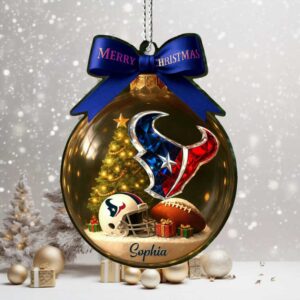 Personalized Houston Texans Christmas Ornament