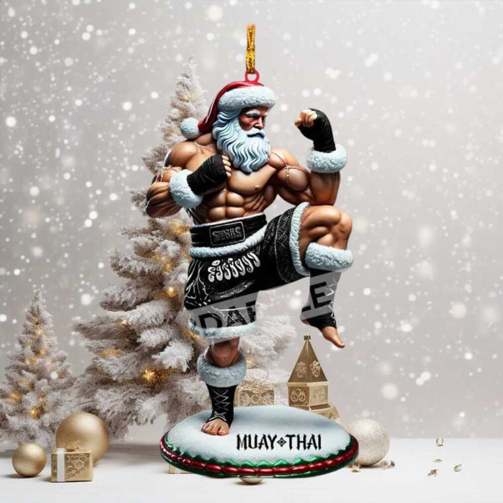 Personalized Muay Thai Santa Claus Christmas Ornament Personalized Muay Thai Santa Claus Christmas Ornament