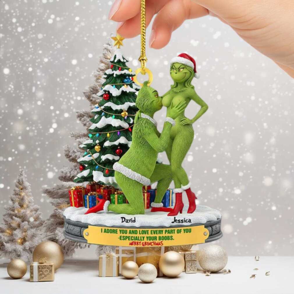 Personalized Naughty Grinchmas Couple Ornament Personalized Naughty Grinchmas Couple Ornament