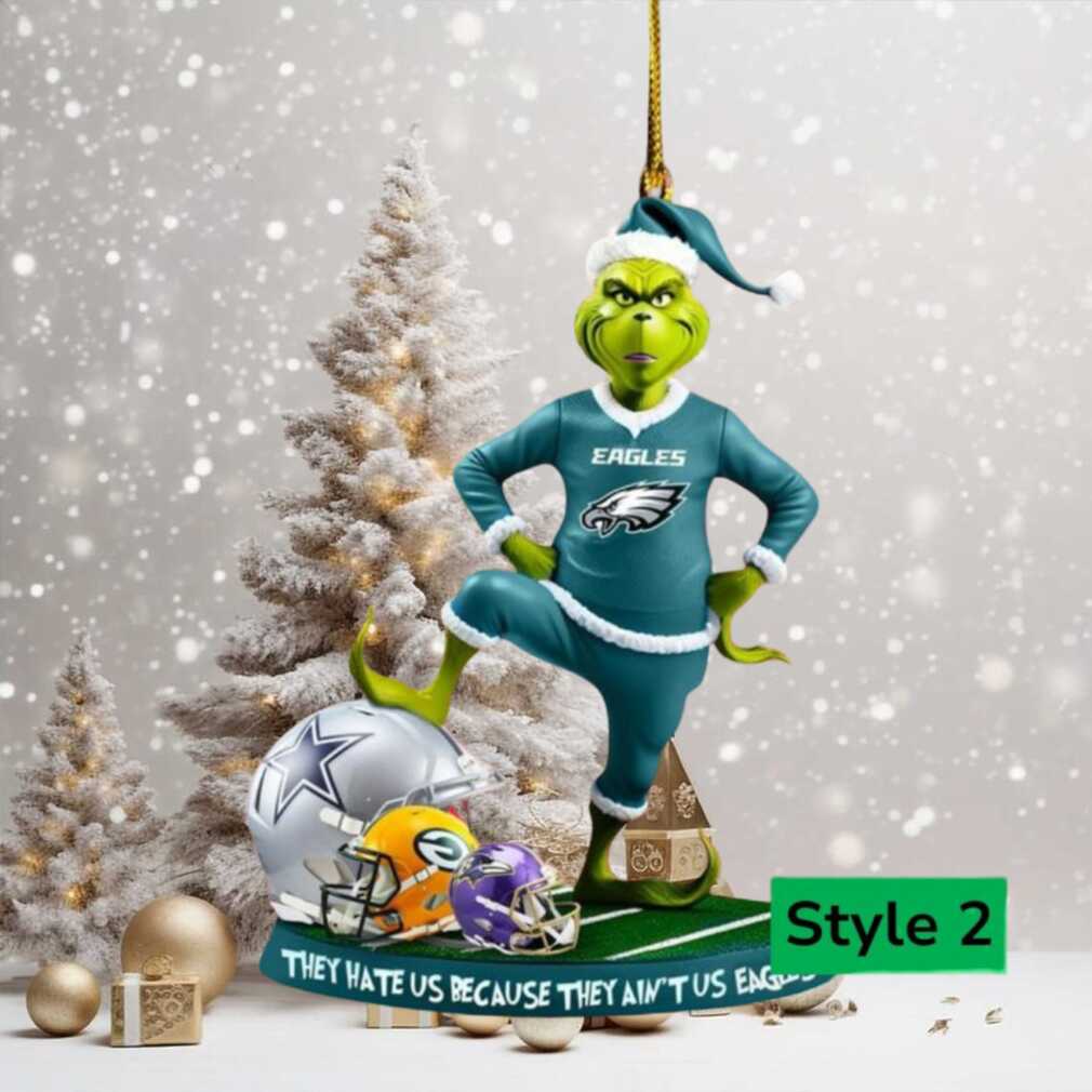 Personalized Philadelphia Football Team Eagles Grinch Ornament Personalized Philadelphia Football Team Eagles Grinch Ornament