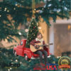 Vintage Red Truck with Christmas Tree Ornament Vintage Red Truck with Christmas Tree Ornament