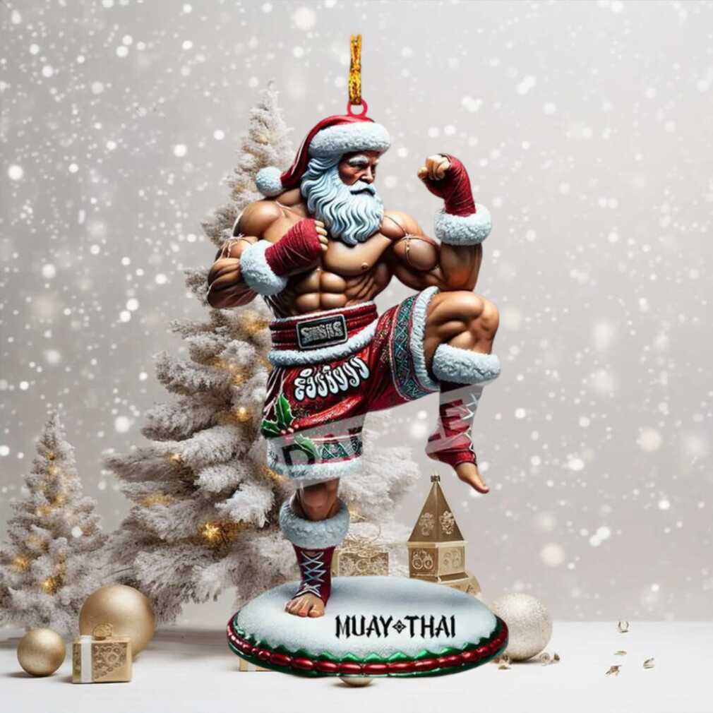 Personalized Santa Claus Muay Thai Christmas Ornament Personalized Santa Claus Muay Thai Christmas Ornament