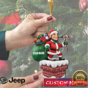 Personalized Santa In Chimney Ornament