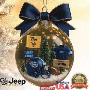 Personalized Tennessee Titans Football Helmet & Jersey Holiday Ornament