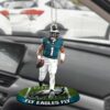 Philadelphia Eagles Jalen Hurts Fly Eagles Fly Car Ornament Philadelphia Eagles Jalen Hurts Fly Eagles Fly Car Ornament