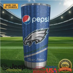 Philadelphia Eagles Mix Pepsi Blue Tumbler Custom Name