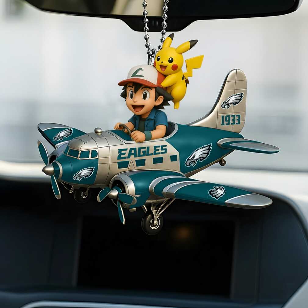 Philadelphia Eagles Pokémon Airplane Car Ornament Philadelphia Eagles Pokémon Airplane Car Ornament