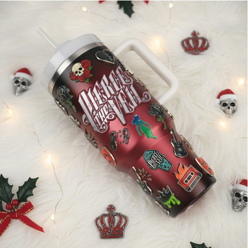 Pierce The Veil 40oz Tumbler with Handle and Straw Pierce The Veil 40oz Tumbler with Handle and Straw