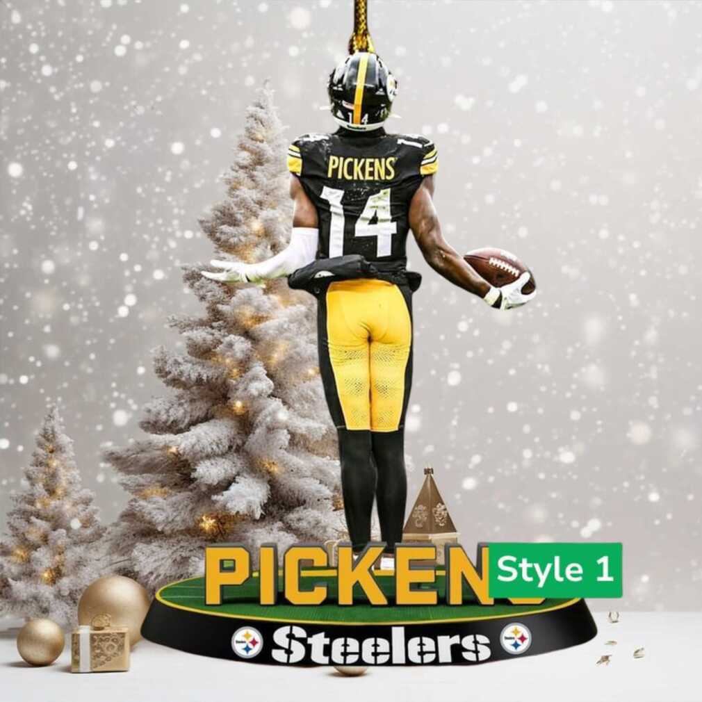 Pittsburgh Steelers George Pickens Christmas Ornament (2) Pittsburgh Steelers George Pickens Christmas Ornament (2)