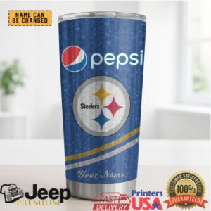 Pittsburgh Steelers Mix Pepsi Blue Tumbler Custom Name