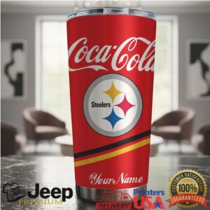 Pittsburgh Steelers NFL Team Mix Coca Red Tumbler Custom Name