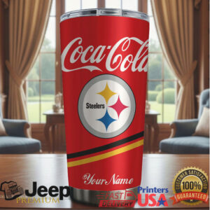 Pittsburgh Steelers NFL Team Mix Coca Red Tumbler Custom Name