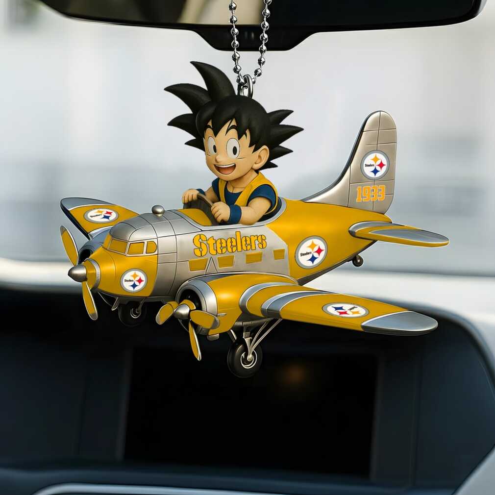 Pittsburgh Steelers Son Goku Anime Airplane Christmas Ornament Pittsburgh Steelers Son Goku Anime Airplane Christmas Ornament