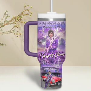 Prince Purple Rain Custom Name Tumbler