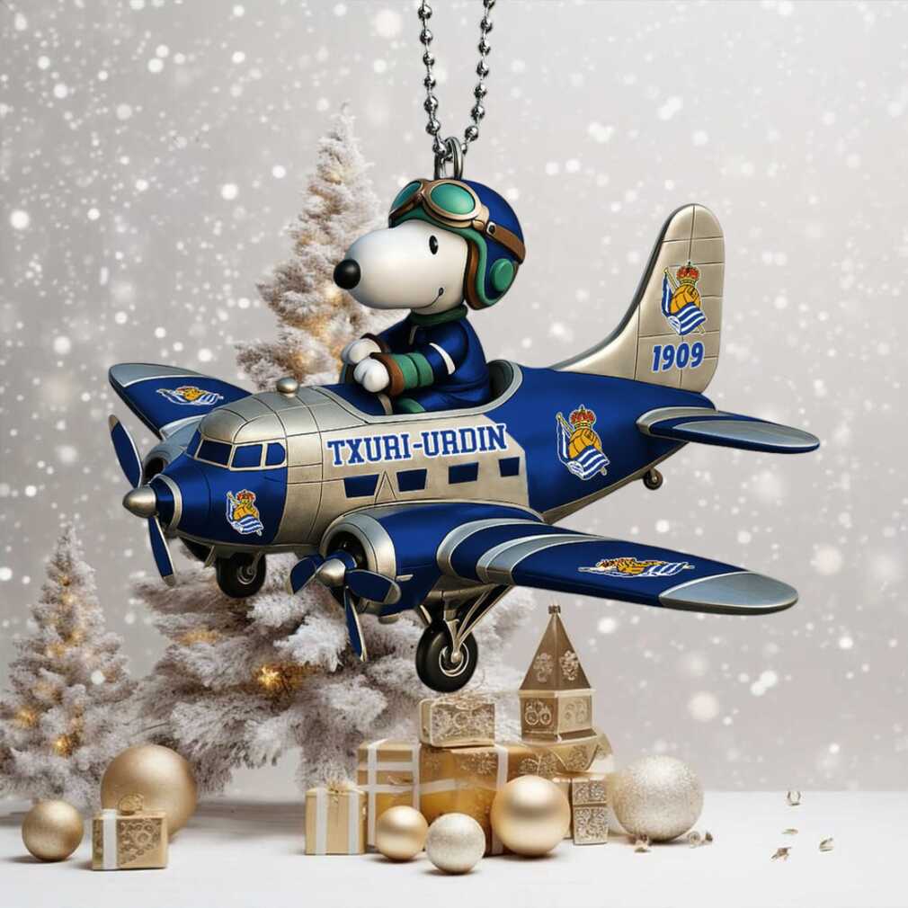 Real Sociedad Snoopy Aviator Airplane Ornament Real Sociedad Snoopy Aviator Airplane Ornament