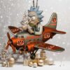 Rick and Morty Cincinnati Bengals Airplane Ornaments Rick and Morty Cincinnati Bengals Airplane Ornaments