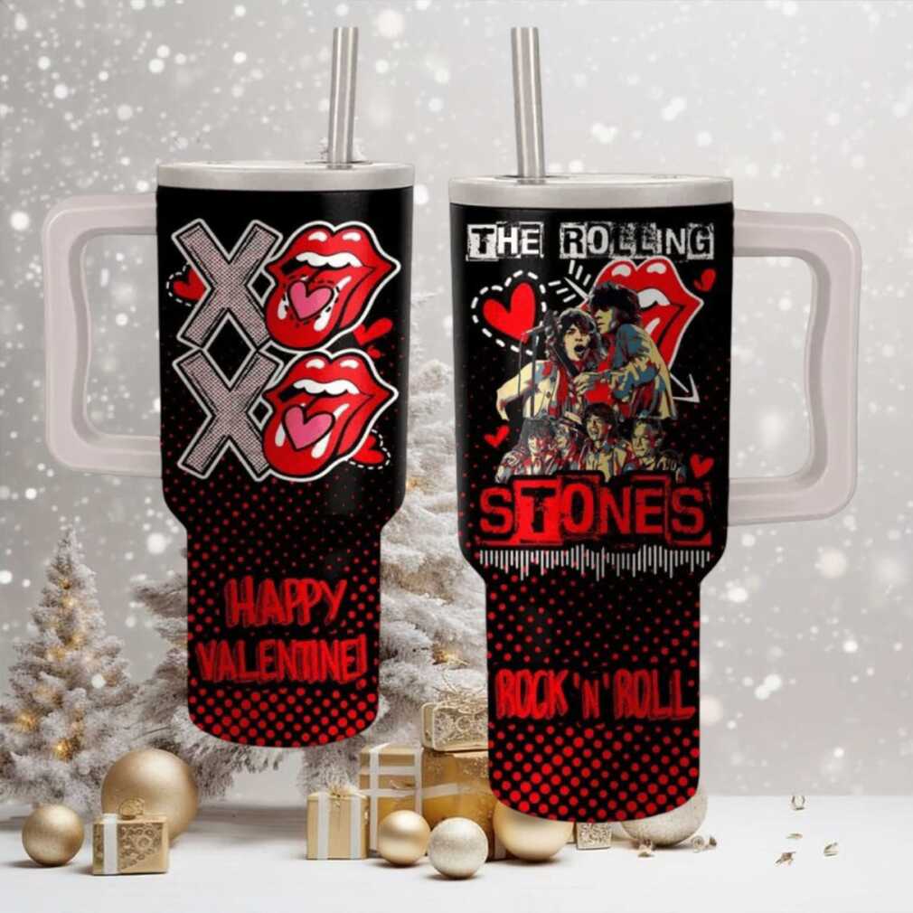 Rolling Stones Happy Valentine Rock’n’Roll Tumbler with Handle and Straw Rolling Stones Happy Valentine Rock’n’Roll Tumbler with Handle and Straw