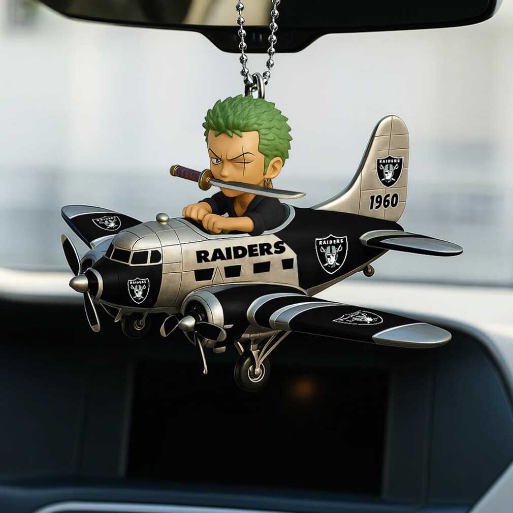 Roronoa Zoro x Las Vegas Raiders NFL Airplane Ornament Roronoa Zoro x Las Vegas Raiders NFL Airplane Ornament