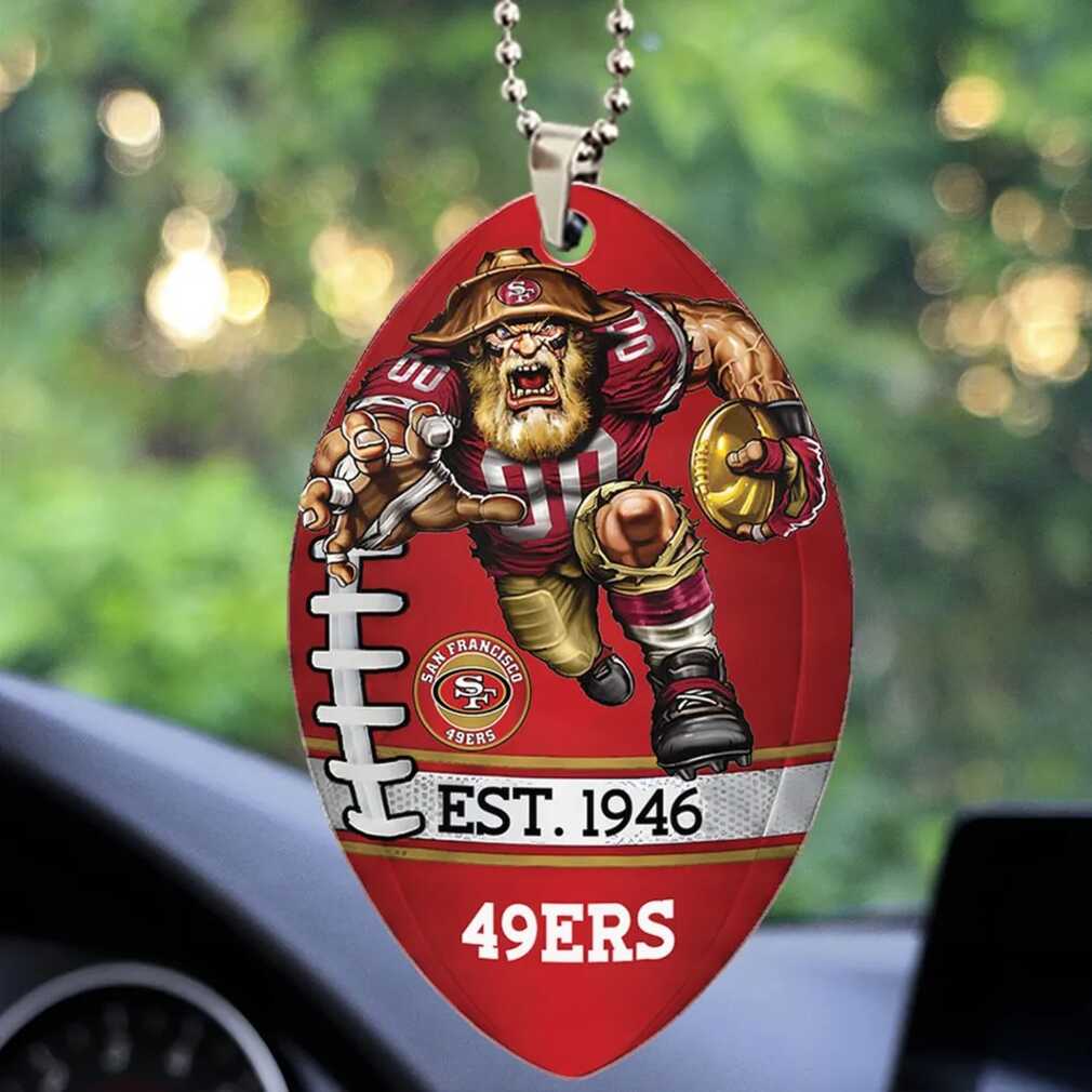 San Francisco 49ers Football Shaped Car Air Freshener Ornament San Francisco 49ers Football Shaped Car Air Freshener Ornament