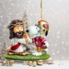 NFL Houston Texans Jesus & Snoopy Christmas Ornament NFL Houston Texans Jesus & Snoopy Christmas Ornament