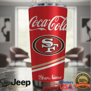 San Francisco 49ers NFL Team Mix Coca Red Tumbler Custom Name