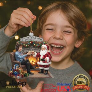 Santa's Fireside Toast Ornament