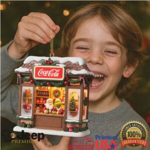 Santa's Workshop Coca Cola ornament