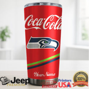 Seattle Seahawks NFL Team Mix Coca Red Tumbler Custom Name