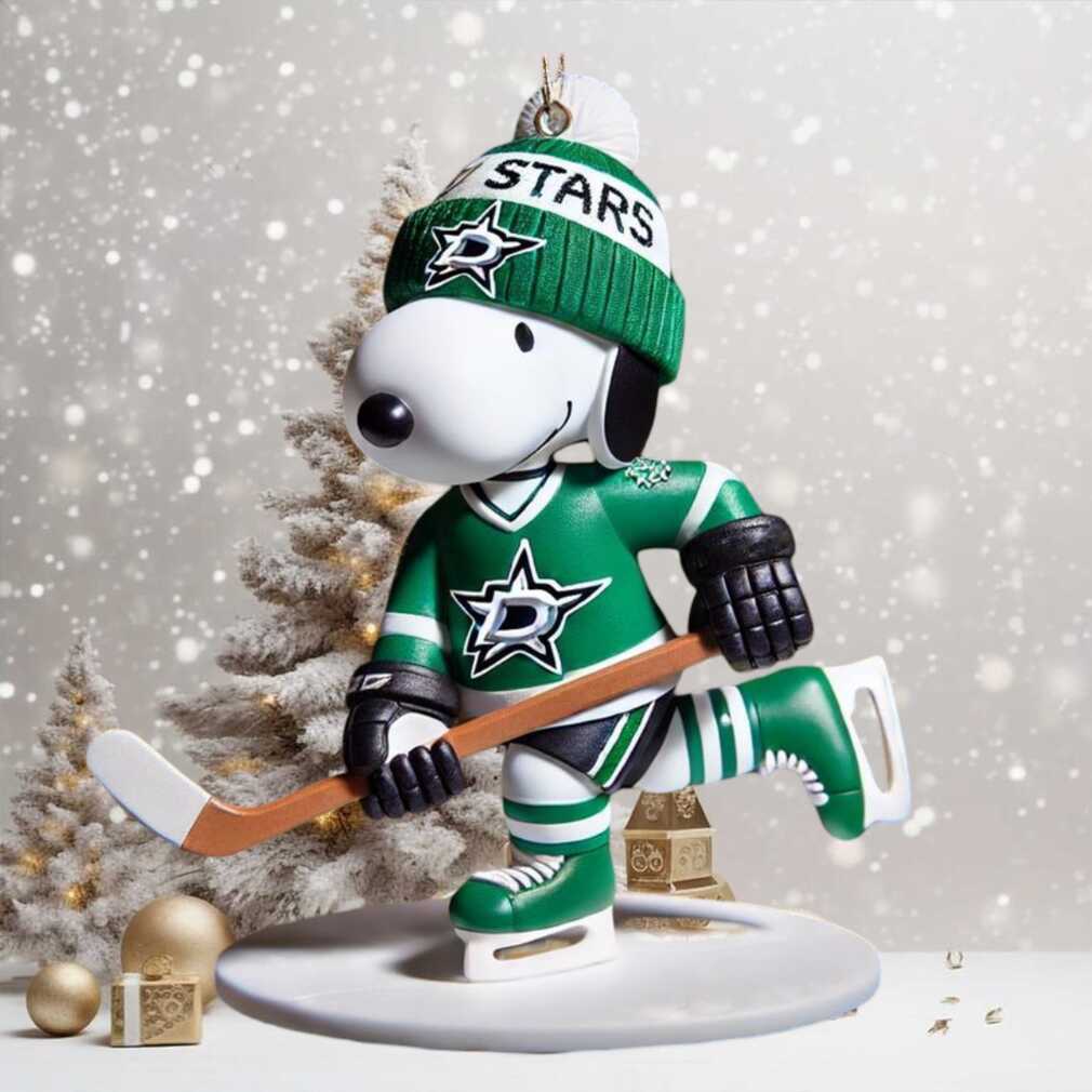 Snoopy Dallas Stars Hockey Christmas Ornament Snoopy Dallas Stars Hockey Christmas Ornament