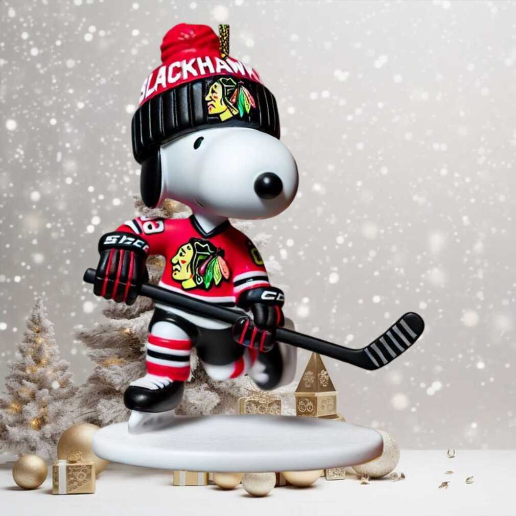 Snoopy NHL Chicago Blackhawks Christmas Ornament Snoopy NHL Chicago Blackhawks Christmas Ornament