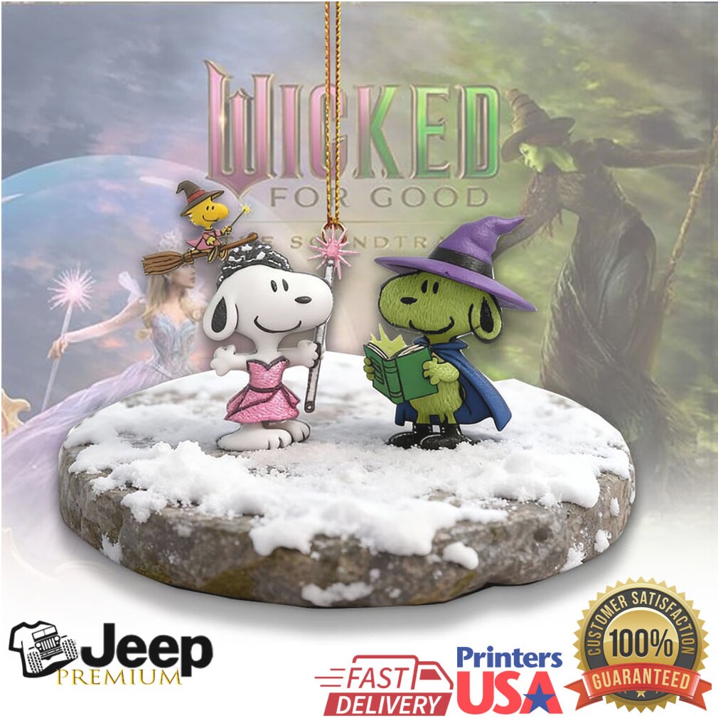 Snoopy and Woodstock Wicked For Good Christmas Ornament Snoopy and Woodstock Wicked For Good Christmas Ornament