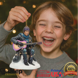 Snowy Serenade Guitarist Ornament