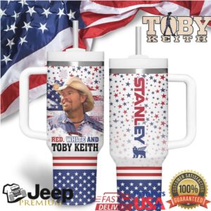 Stanley Red, White and Toby Keith Style Hydration Tumbler